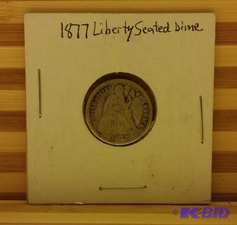 1877 SEATED DIME 90% SILVER...