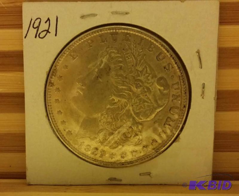 1921 MORGAN SILVER DOLLAR 90% SILVER...