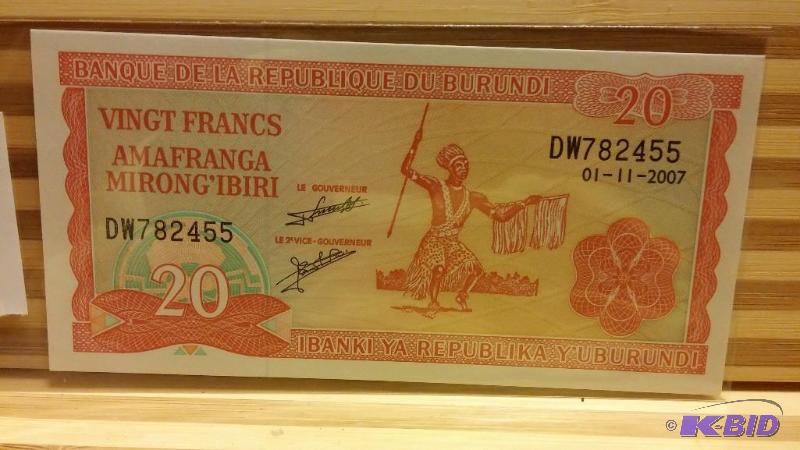 BURUNDI FOREIGN NOTE UNCIRCULATED...