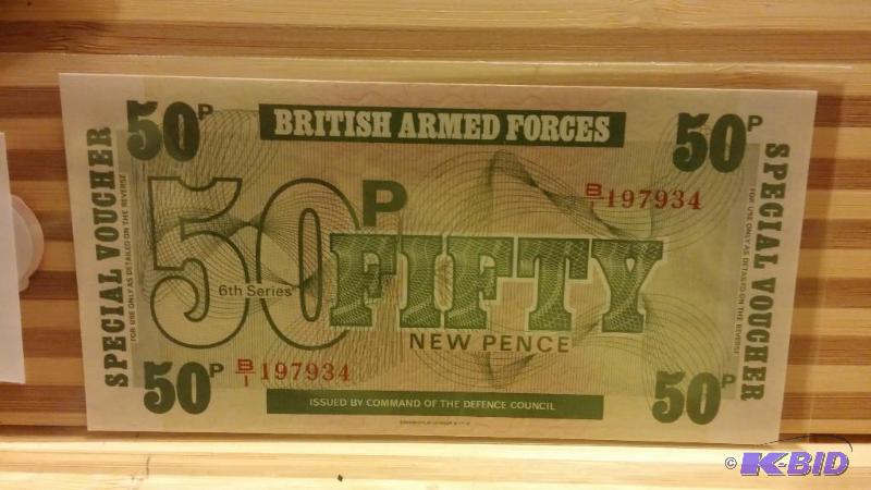 BRITISH MILITARY PAYMENT COUPON...