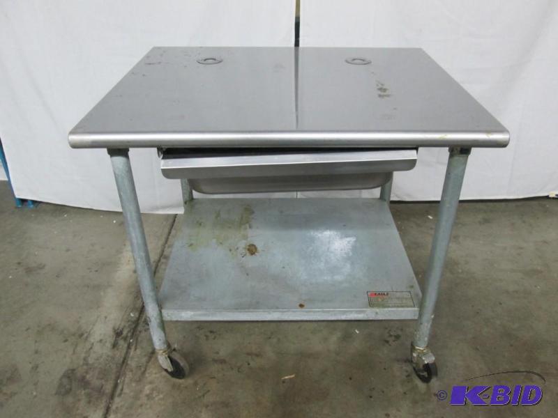 Stainless Steel Table on Wheels