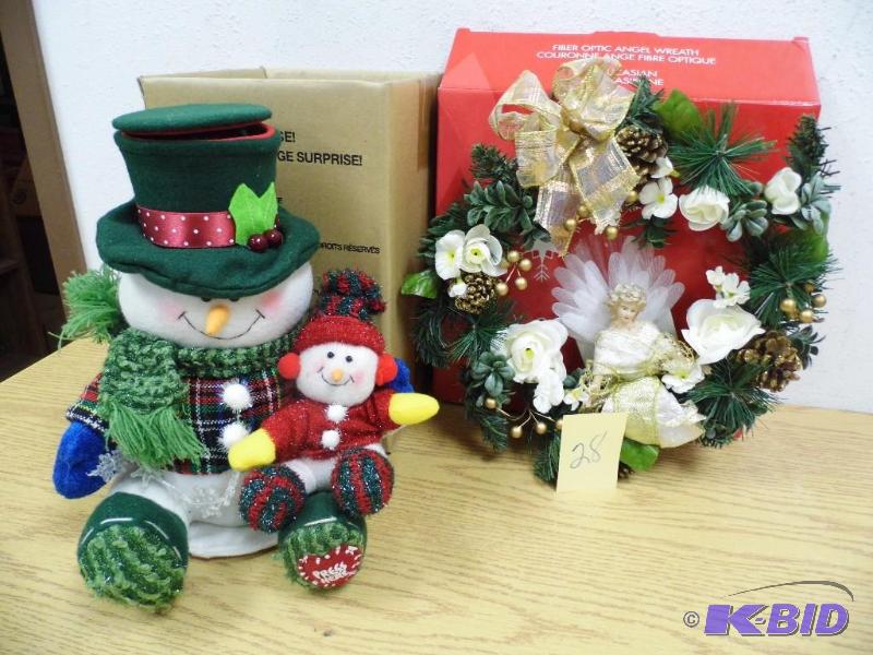 Snowman  Angel Wreath