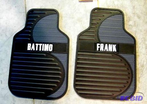 lot 100 image: Set of Car Mats - Black and Gray - Molded PVC...