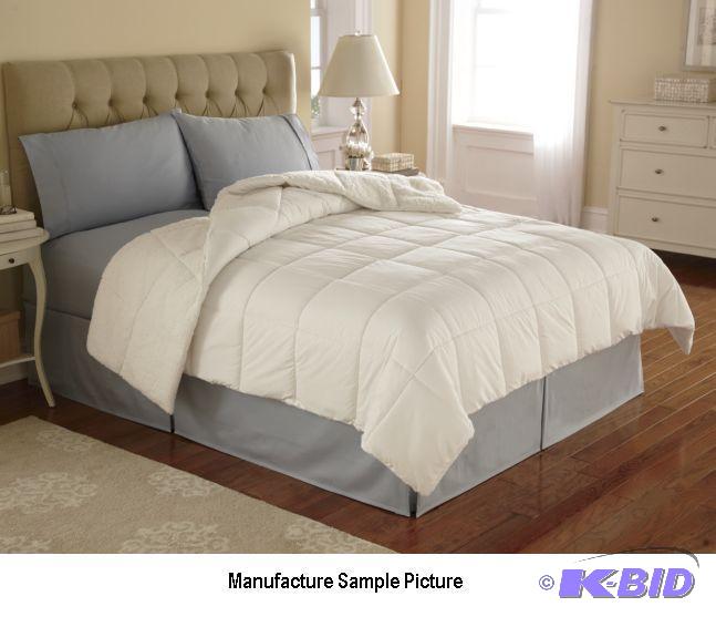 lot 105 image: Plush White Sherpa Comforter - King -&nbspNe...