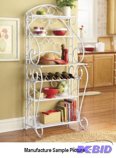 lot 108 image: White Bakers Rack - This&nbspbakers rack co...