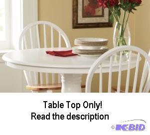 lot 122 image: White Round Table Top - Top Only - 40" d...