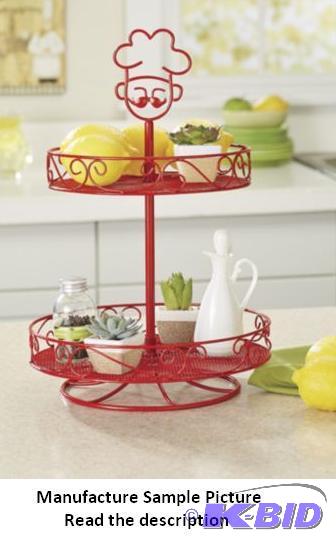 lot 22 image: Two Tier Red Chef Lazy Susan -&nbspThis help...