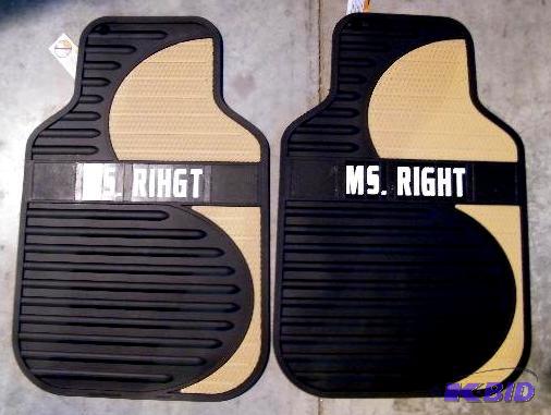 lot 25 image: Set of Car Mats - Black and Tan - Molded PVC ...