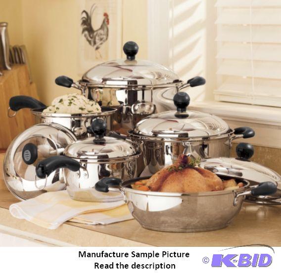 lot 39 image: Ginnys&nbsp10 Piece Cookware Set - Black Han...