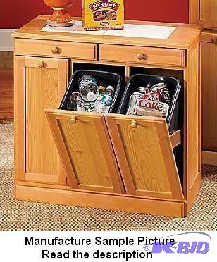 lot 59 image: Tile Top RecyclerTrash Bin - These terrific ...