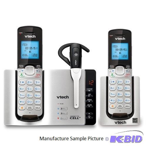 lot 80 image: Vtech Phone Set - Two cordless phones and hea...