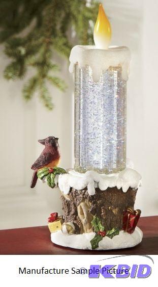 lot 84 image: LED Glitter Candle with Cardinal -&nbspAs so...