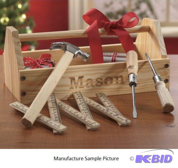 lot 91 image: Kids Wooden Toolbox with Tools -&nbspDevelop...