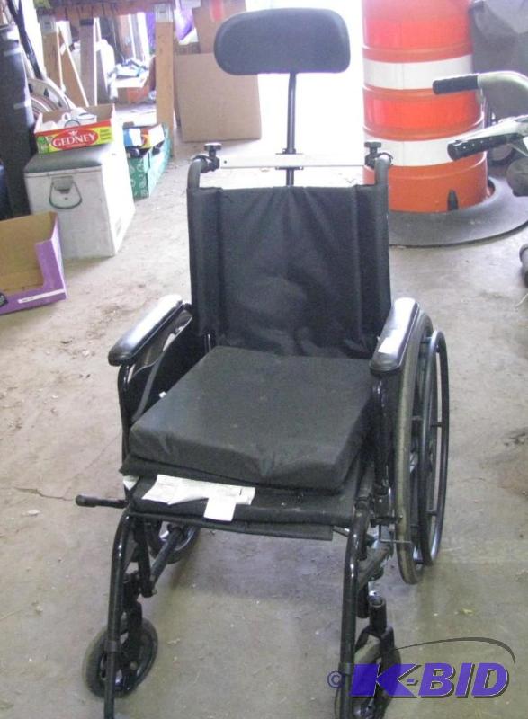 lot 133 image: Invacare Wheelchair wHeadrest, good conditio...