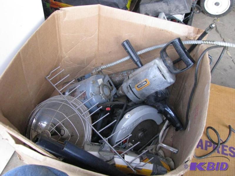 lot 145 image: Box of Tools & more. Craftsman, Skill han...