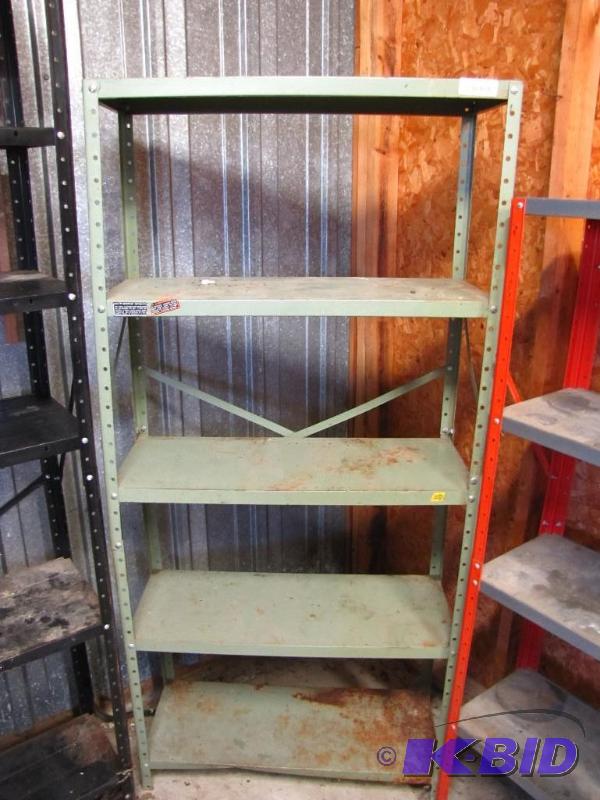 lot 202 image: Large metal storage shelf, 5 shelves...