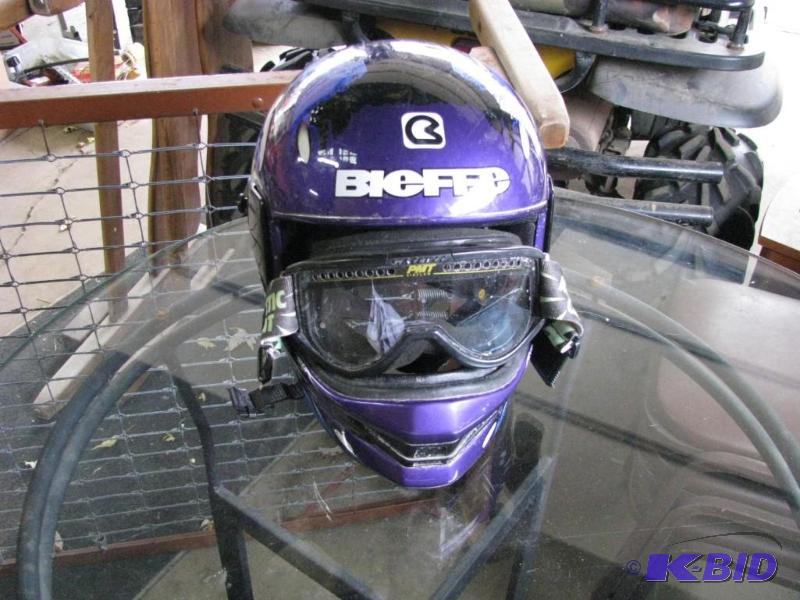 lot 237 image: Bieffe helmet & Artic Cat goggles. Both i...