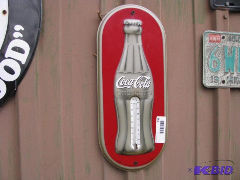 lot 251 image: Metal sign. Coca Cola...