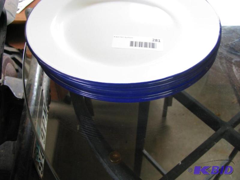 lot 281 image: Enamel Ware Plates (8). All in very good, lig...