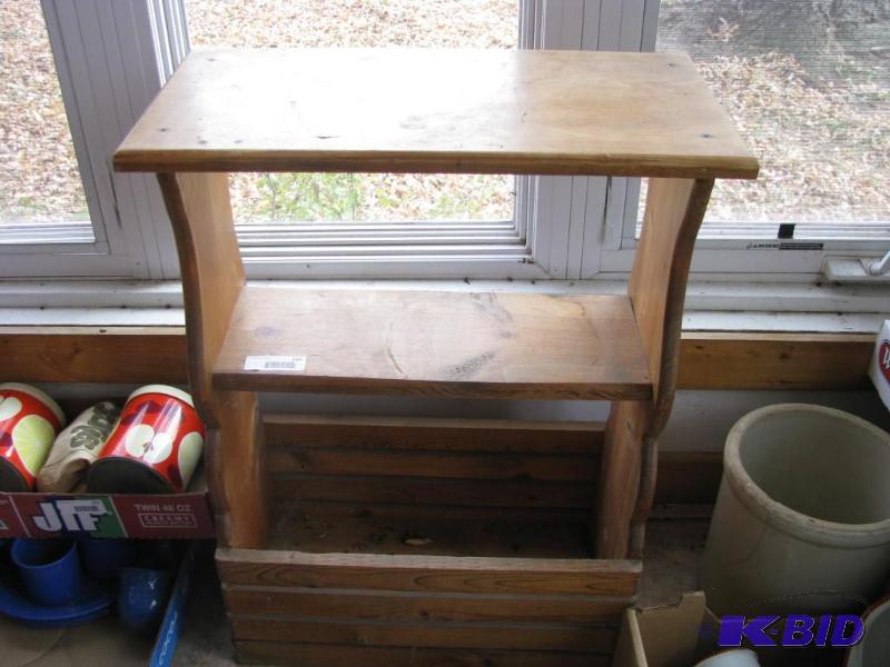lot 316 image: homemade wooden stand sturdy would look great...