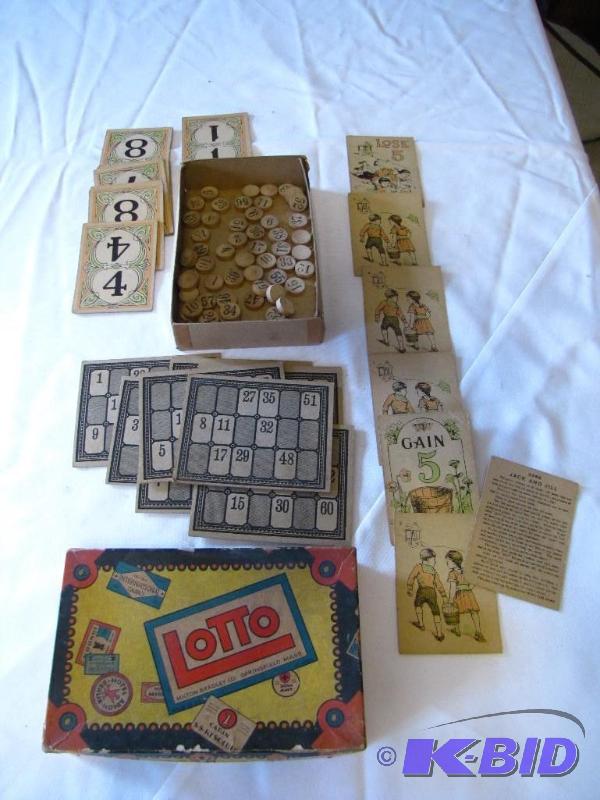 lot 33 image: Vintage Lotto Game, nice condition. Vintage J...