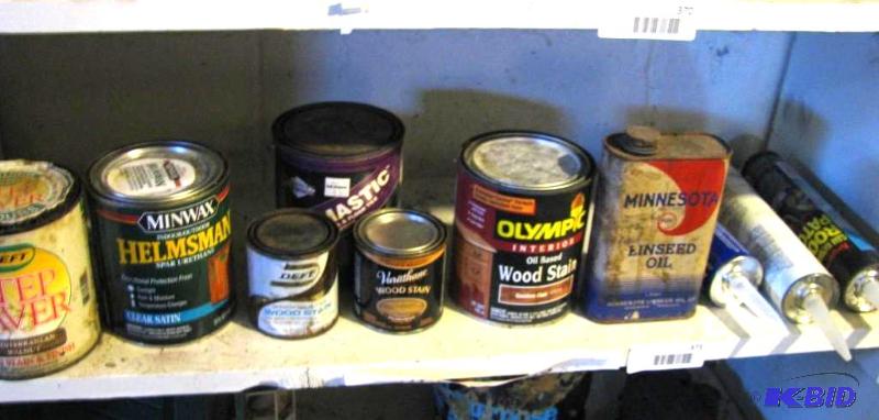 lot 371 image: shelf lot items as pictured stain products...