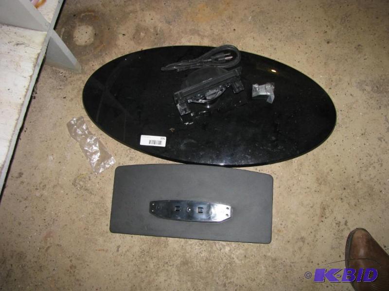 lot 375 image: shelf lot items as pictured TV stand mount...