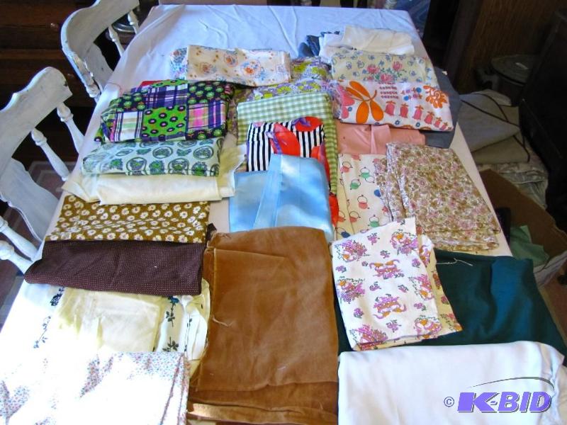 lot 38 image: Large lot of fabrics for crafts, quilts. Good...