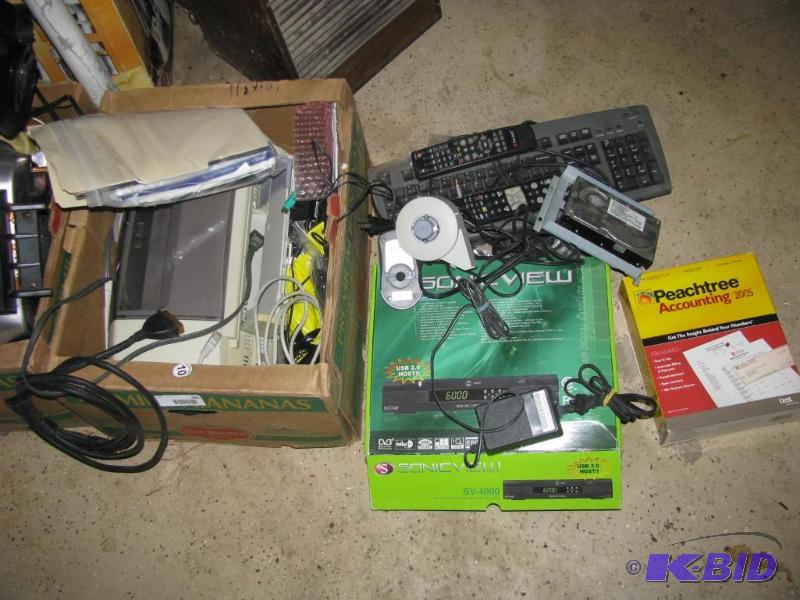 lot 386 image: electronics lot printer cord cables keyboard ...