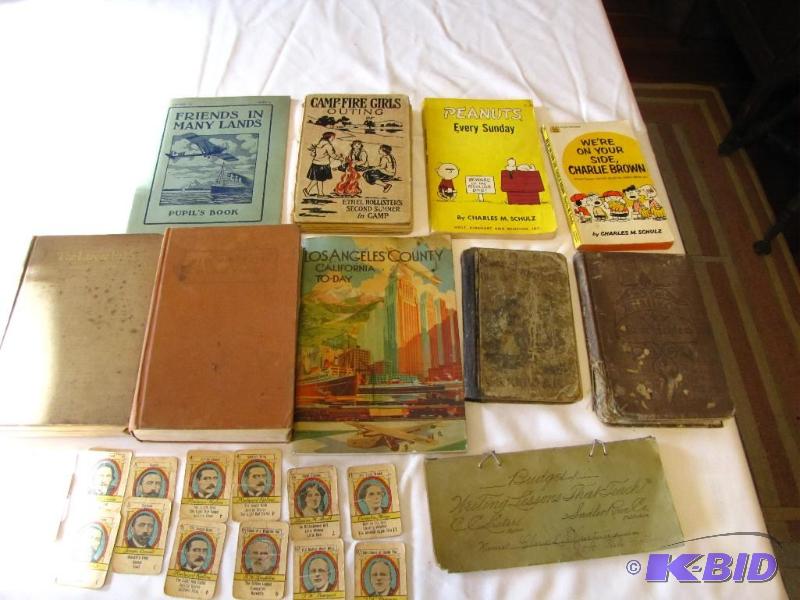 lot 419 image: lot of vintage books, Peanuts, Campfire girls...