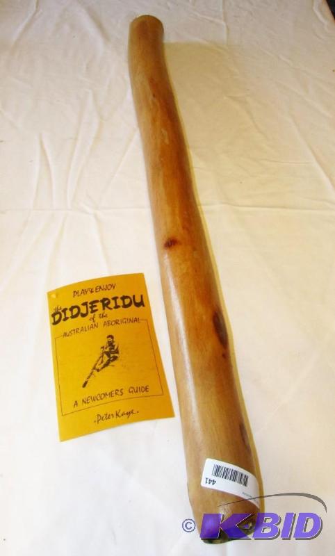 lot 441 image: Aboriginal Didjeridu & pamphlet, nice con...