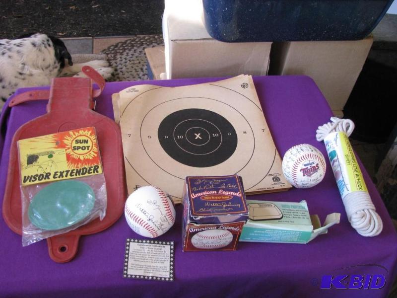 lot 443 image: collectible items two autographed baseballs, ...