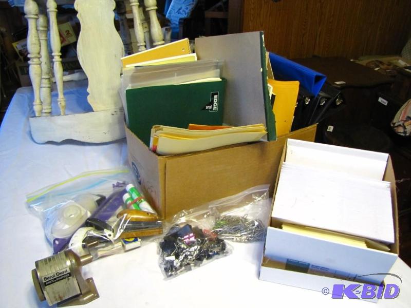 lot 467 image: lot of office items, note books, paper, envel...
