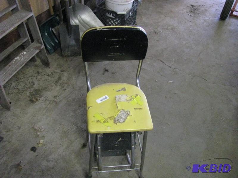 lot 84 image: Vintage ChairStep Stool. Wooden Steps. Great...