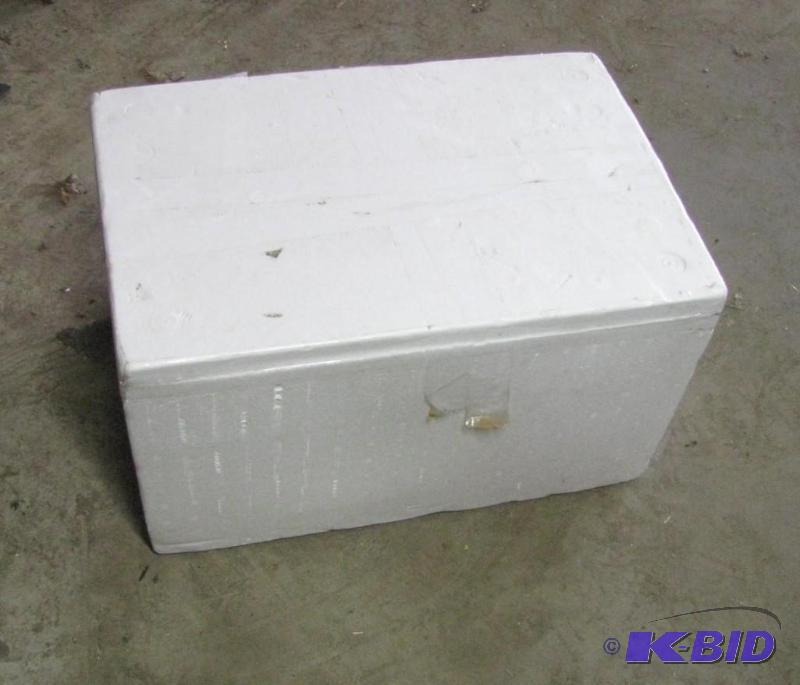 lot 93 image: Large Styrofoam cooler. 24" wide...