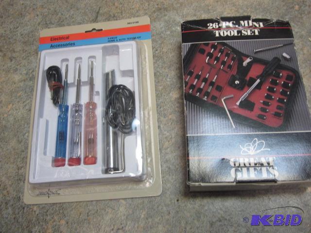 lot 111 image: Lot of tools, including electrical accessorie...