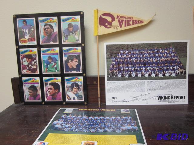 lot 13 image: Lot of vintage Vikings memorabilia, including...