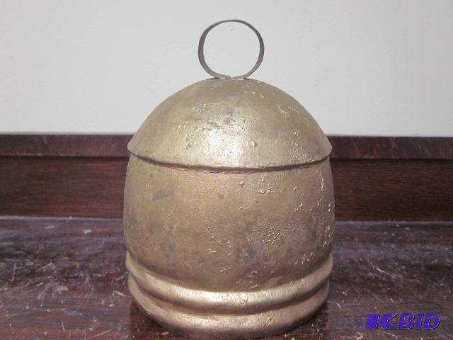 lot 140 image: 8 inch copper bell....