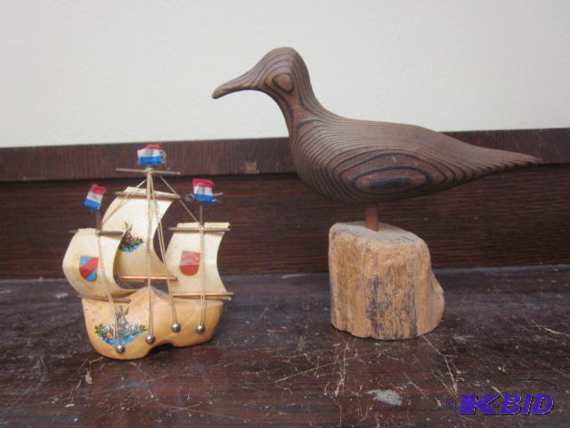 lot 145 image: Lot of (2) wooden items....