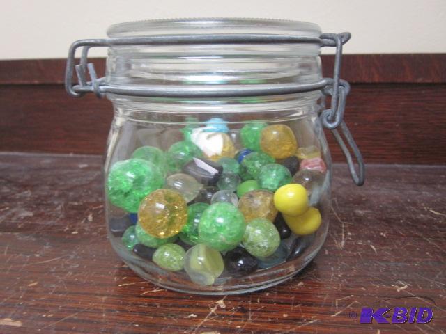 lot 146 image: Jar of marbles....