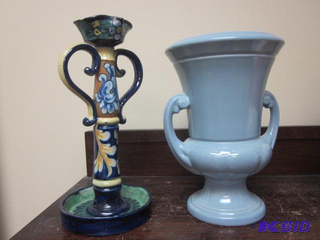 lot 152 image: Pair of pottery pieces, including Abingdon an...