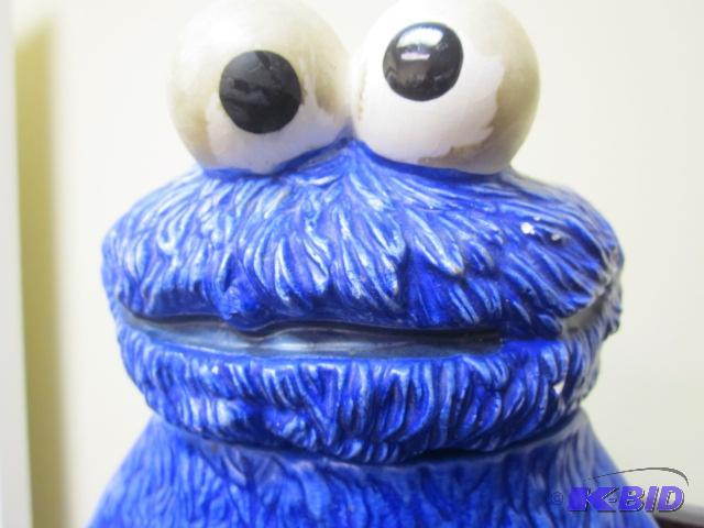 Chef Cookie Monster Cookie Jar Muppet's Inc Rare Vintage 1986 Blue With Lid