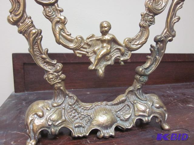 lot 44 image: Large 15 inch Art Nouveau bronze picture fram...