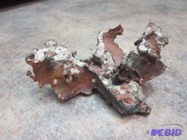 lot 55 image: 8 inch unique solid copper art form. ...