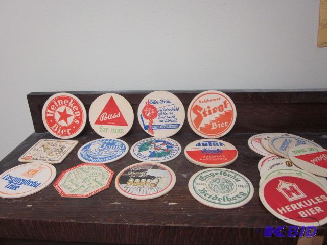 lot 62 image: Lot of (20) 1950s German beer coasters. ...