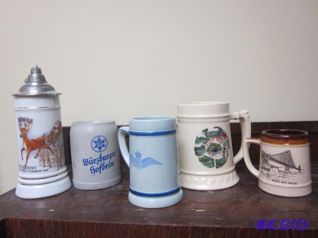 lot 68 image: Lot of US and German Steins, some rare....