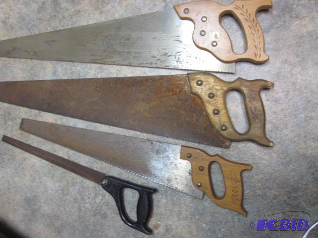 lot 99 image: Lot of (4) hand saws....