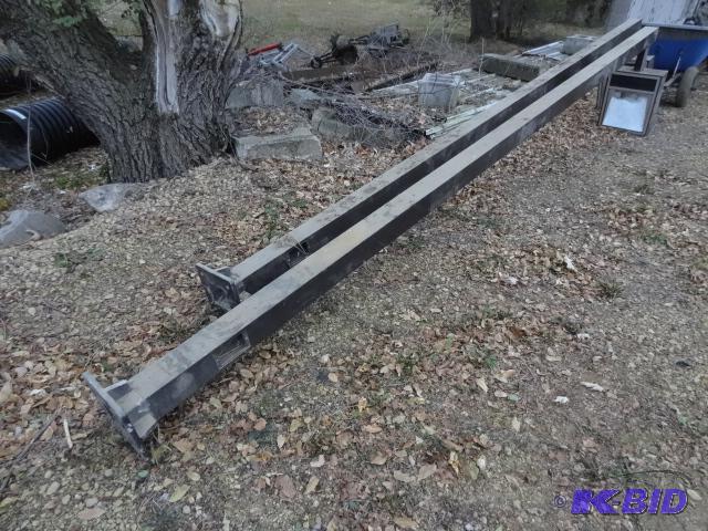 lot 11 image: 2 aluminum street light poles. 15 tall...