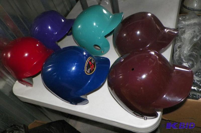 Six New Batting Helmets