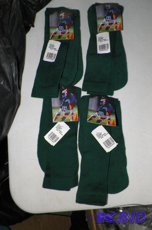 26 pairs of green athletic socks